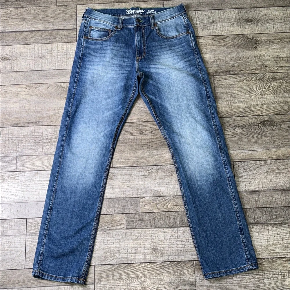 Wrangler Retro Slim Straight Classic Blue Jeans